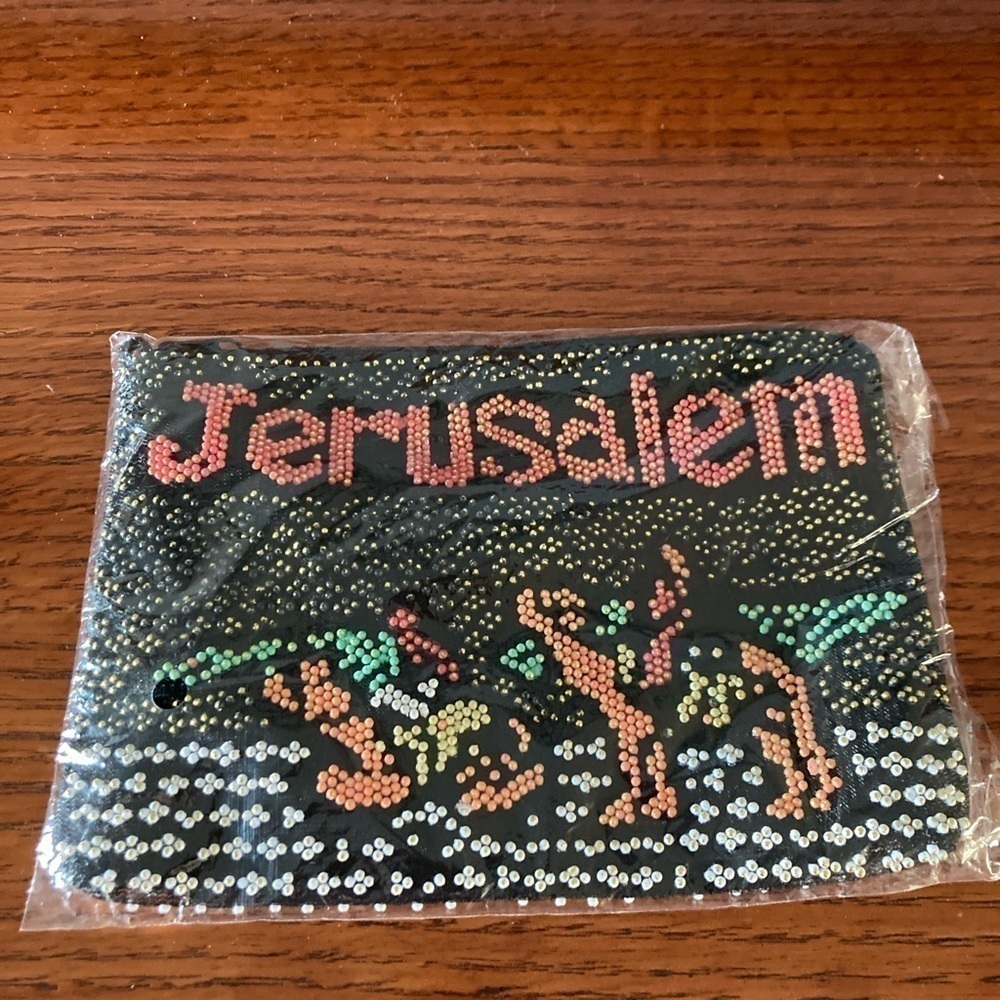 Boho vintage crossbody beaded purse Jerusalem